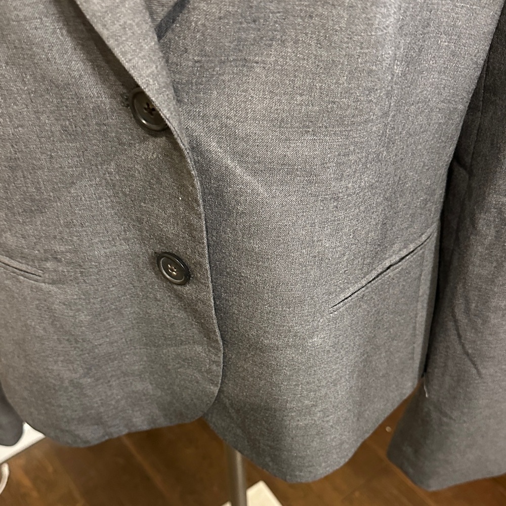 J. Crew Gray Two-Button 100% wool lined Blazer - image 3